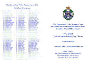 2015 Police Remebrance Day - List of the Fallen